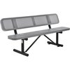 Global Industrial 72 Picnic Bench With Backrest, Gray 694557GY
